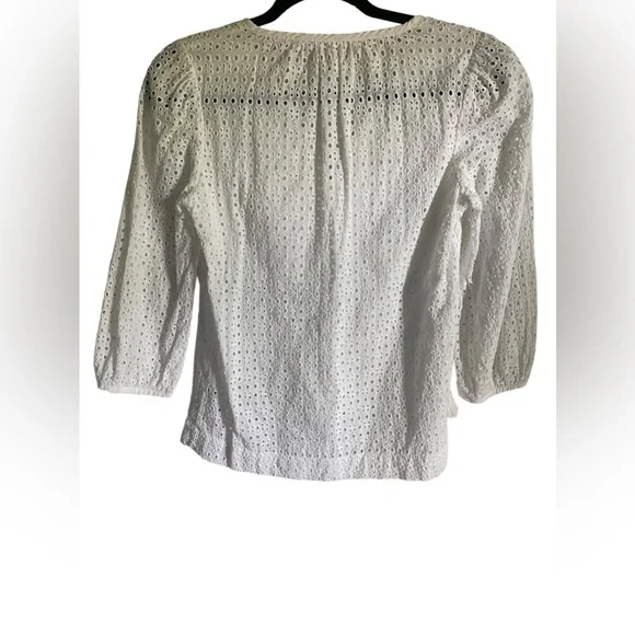 Joules | Size 4 White Cotton Knit Top - Picture 7 of 7